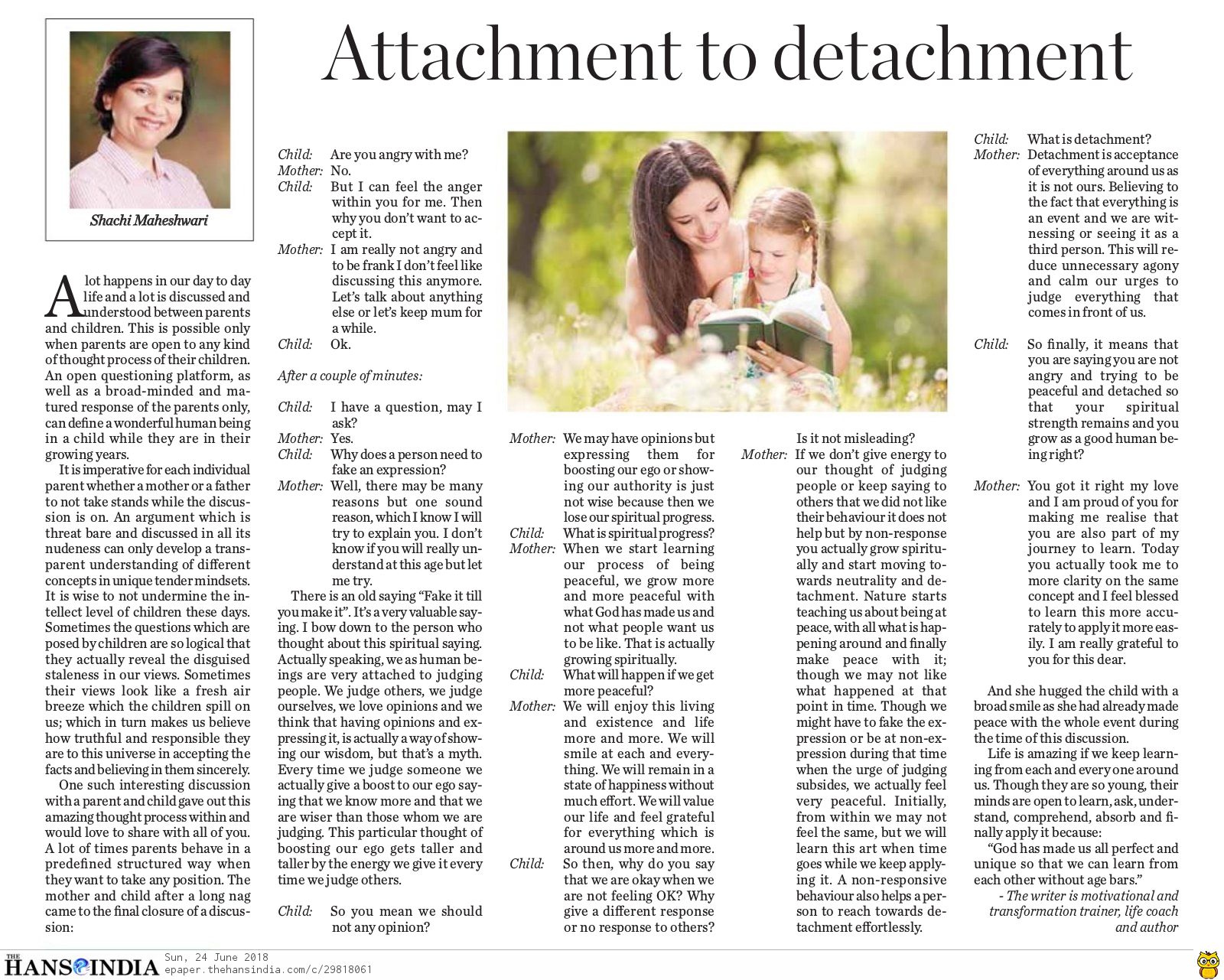 Attachment to Detachment